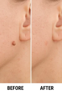 Skin tags removal Bishop's Stortford before and after