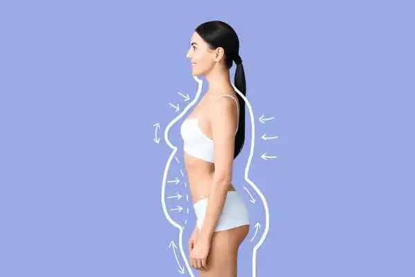 image of woman experiencing fat reduction treatment Bishop's Stortford
