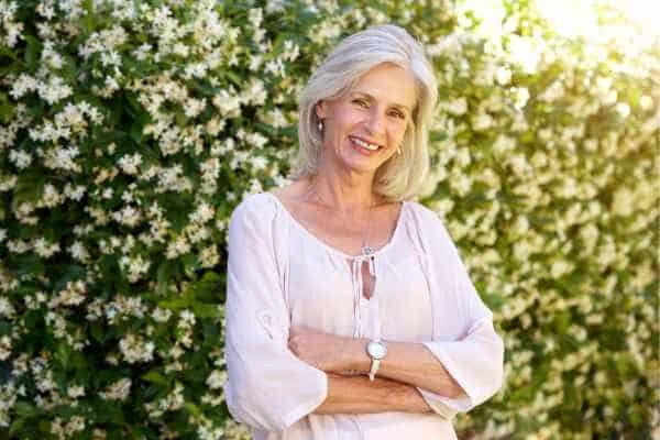 Older woman happy with urinary incontinence treatment Bishop's Stortford