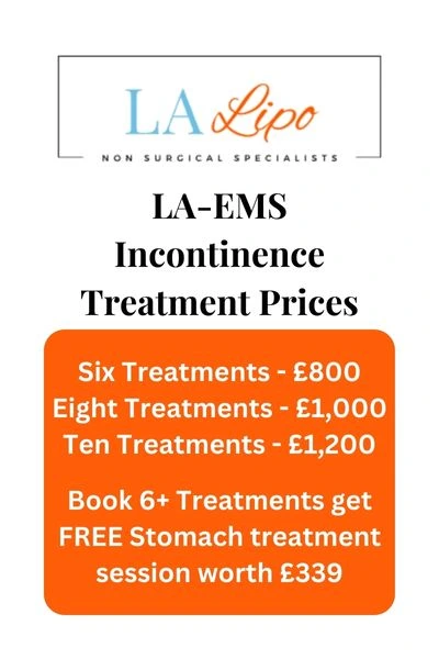 LA-EMS Incontinence Treatment Prices Bishop's Stortford