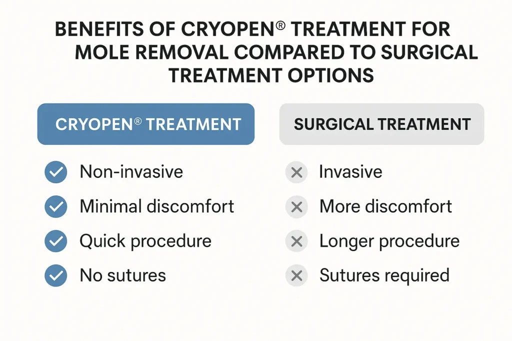 Benefits of facial mole removal Bishop's Stortford - call our team today to book a consultation